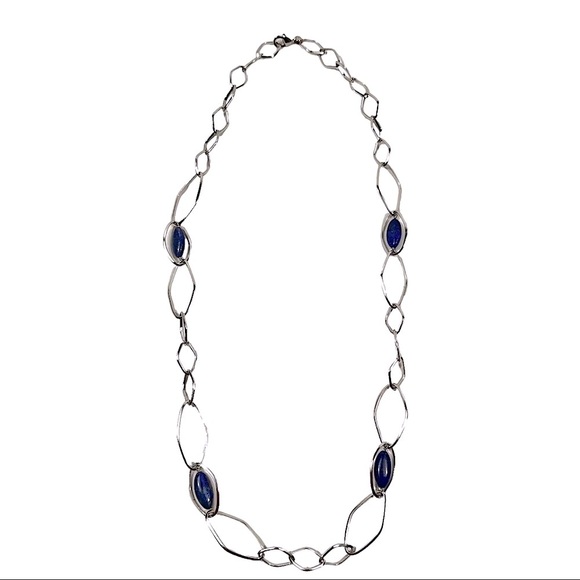 SIMONA COLLINI Onyx Silver chained necklace - Picture 2 of 9